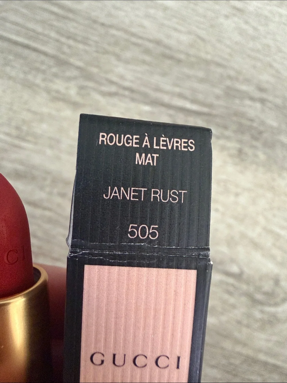 Gucci Matte Lipstick Janet Rust 505 - Deep Warm Red mini